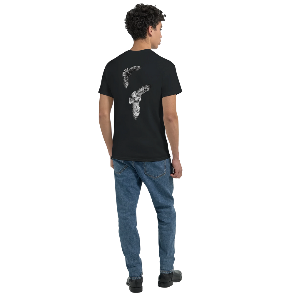 Aerial Battle Hawk Graphic T-Shirt - Wildlife Photography Collection – Wildlife Apparel by Moss Apparel