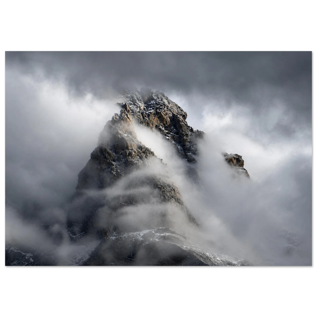 Misty Mountain Peak by Robert Moss – Fine Art Photography Print