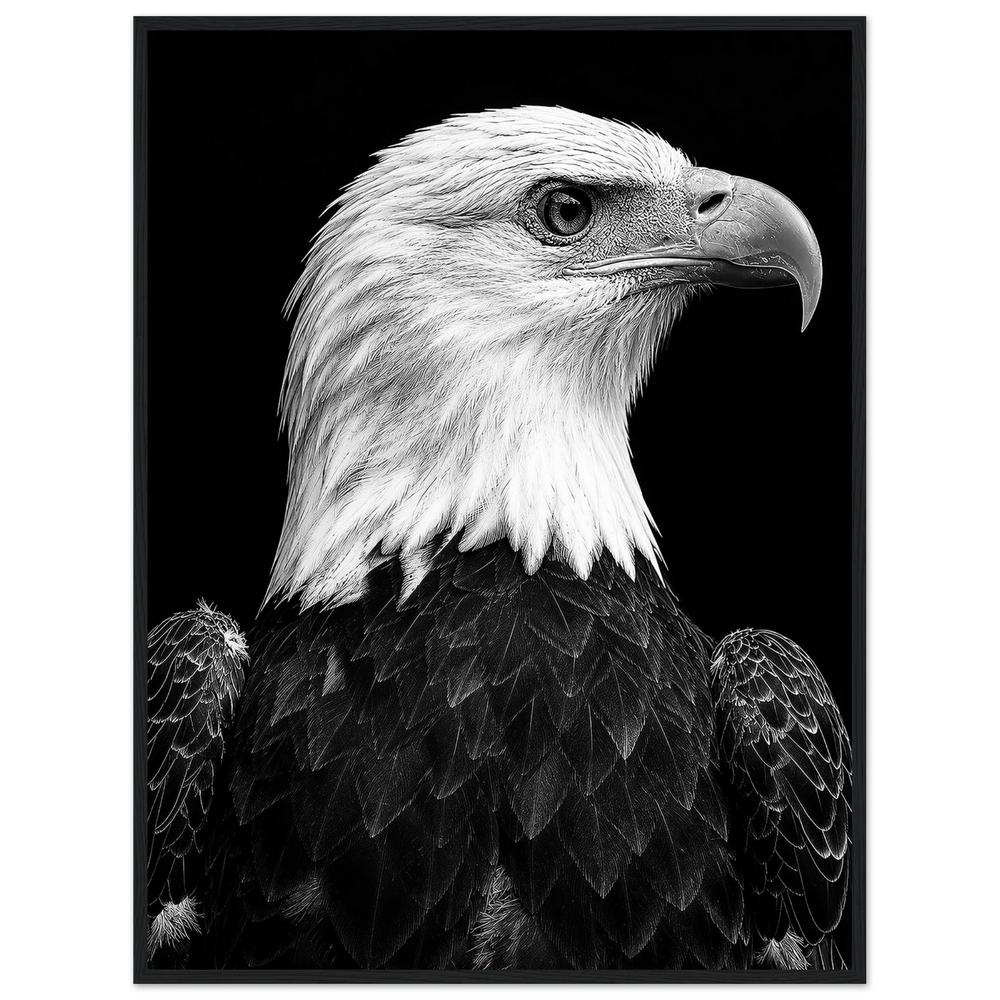 Bald Eagle Framed Poster – Grand Tetons Wildlife Photography by Robert Moss – Fine Art Photography Print