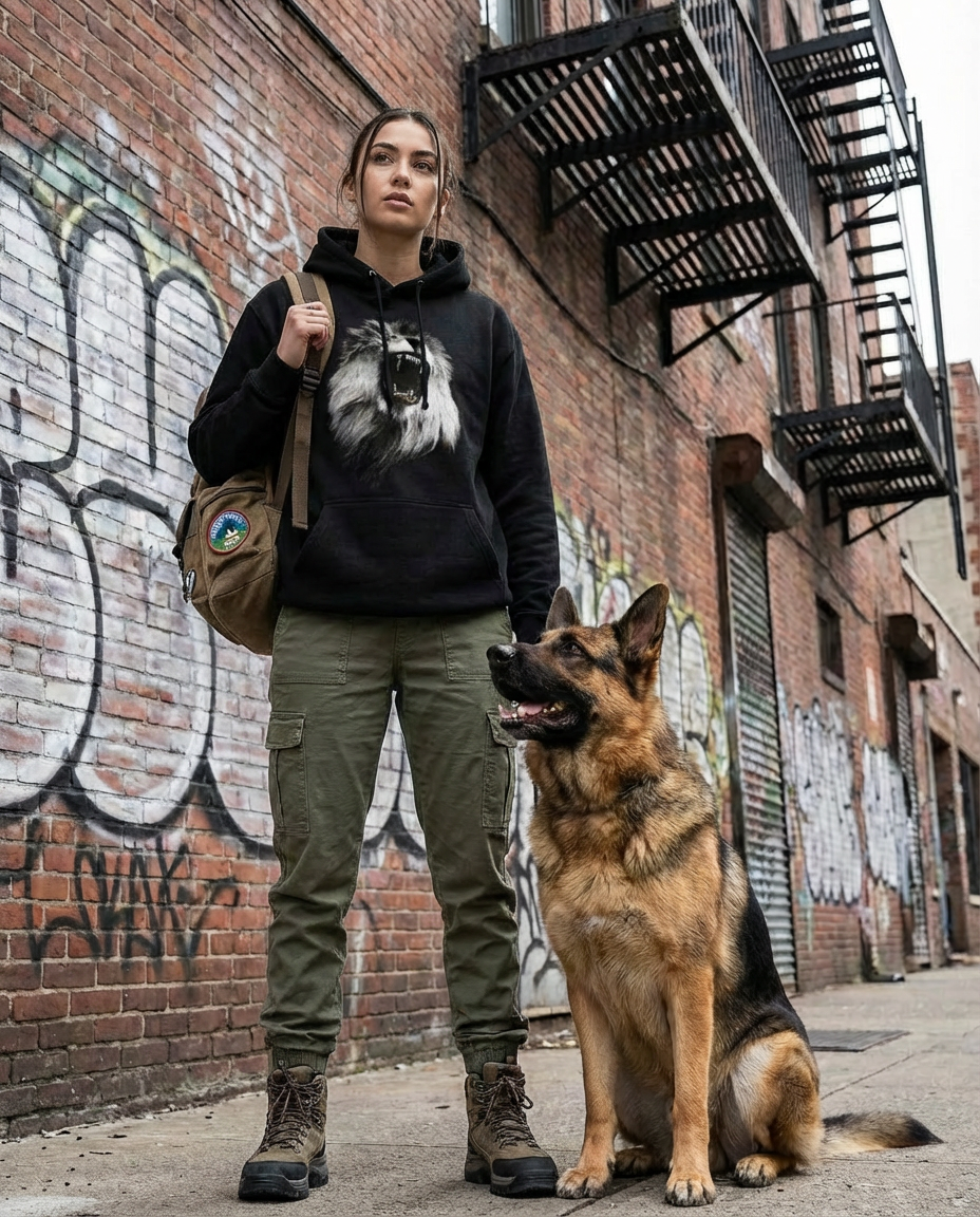 Fierce Lion, Moss Apparel Unisex Pullover Hoodie Fuel
