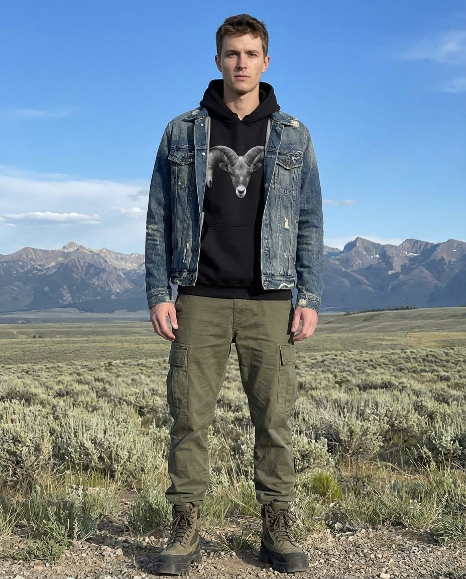 Bighorn Sheep, The WYldlife Fund, Moss Apparel, Hoodie Fuel