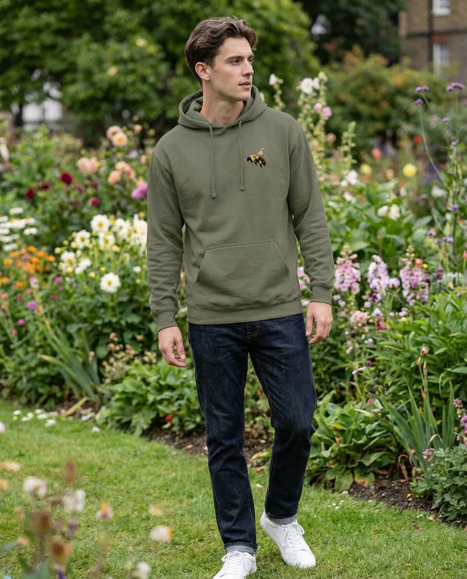 Bee and Butterfly Habitat Fund, Moss Apparel  Hoodie Fuel
