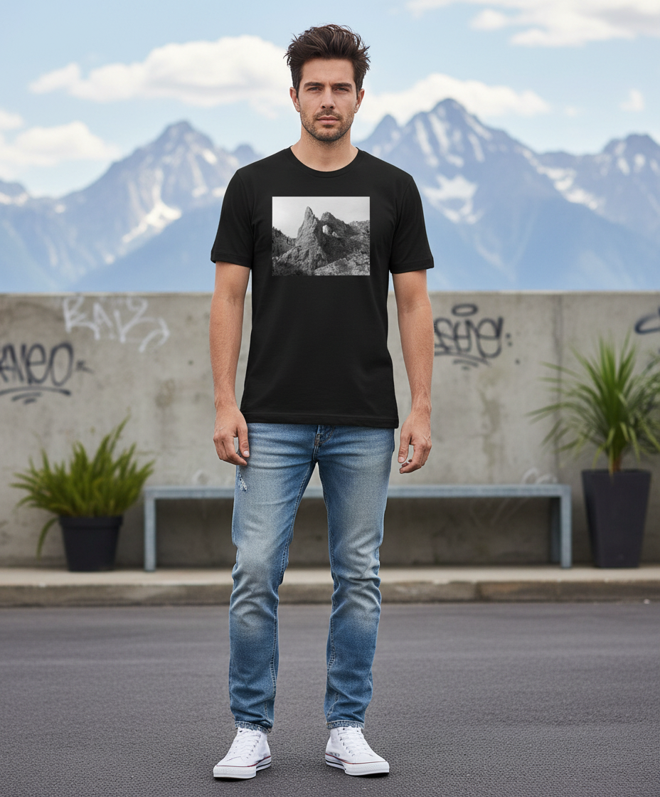 Great Basin Arch, National Park, Landscape, Moss Apparel, Unisex T-Shirt Fuel