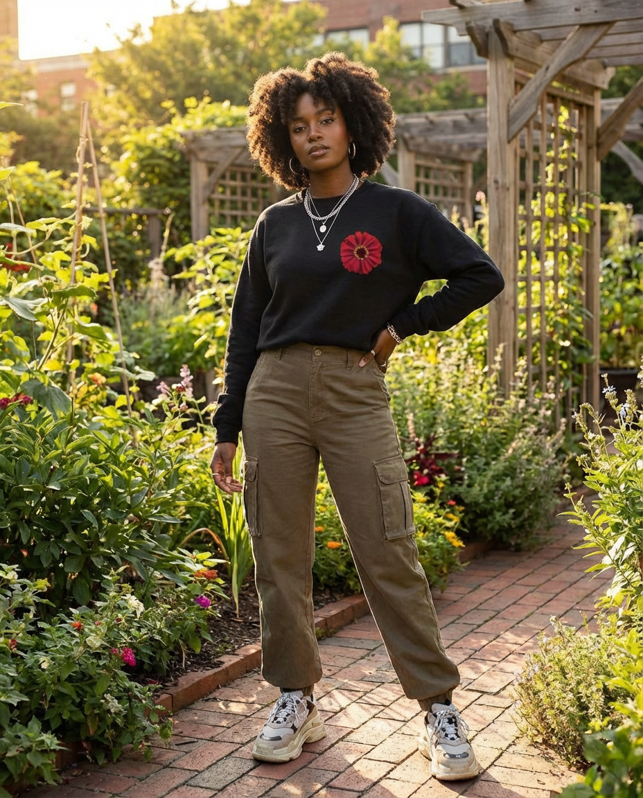 Zinnia Floral Vibrant, Floral Red Zinnia, Flower, Moss Apparel, Unisex Crewneck Sweatshirt Fuel