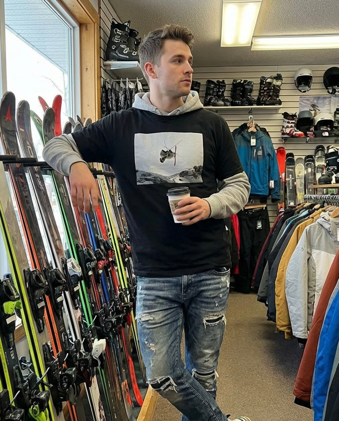 Big Air Jumper Hoodie, Extreme Sports, French Alps, Moss Apparel, Unisex T-Shirt Fuel