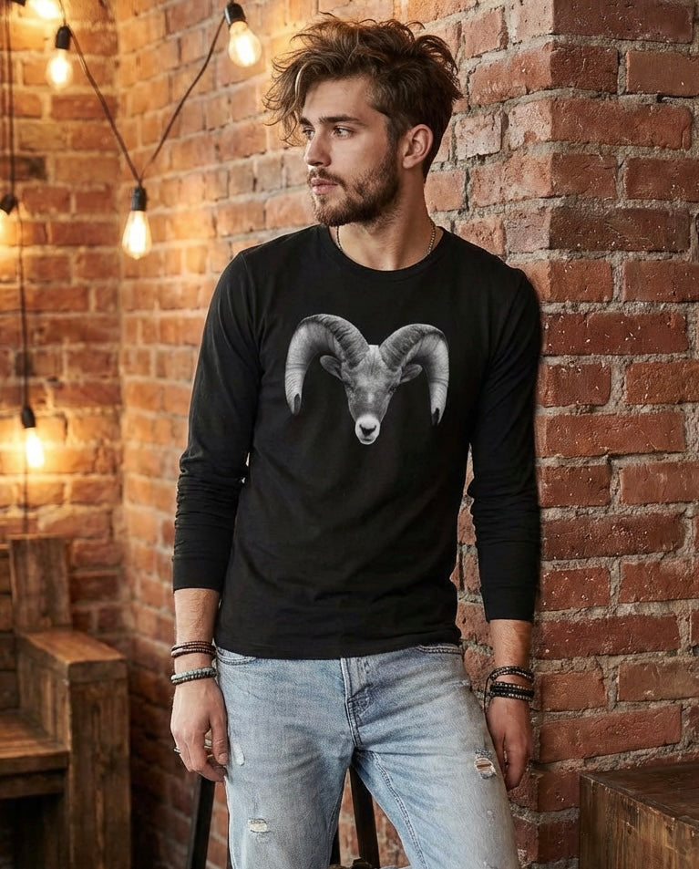 Bighorn Sheep, The WYldlife Fund, Moss Apparel, Long Sleeve T-Shirt Fuel