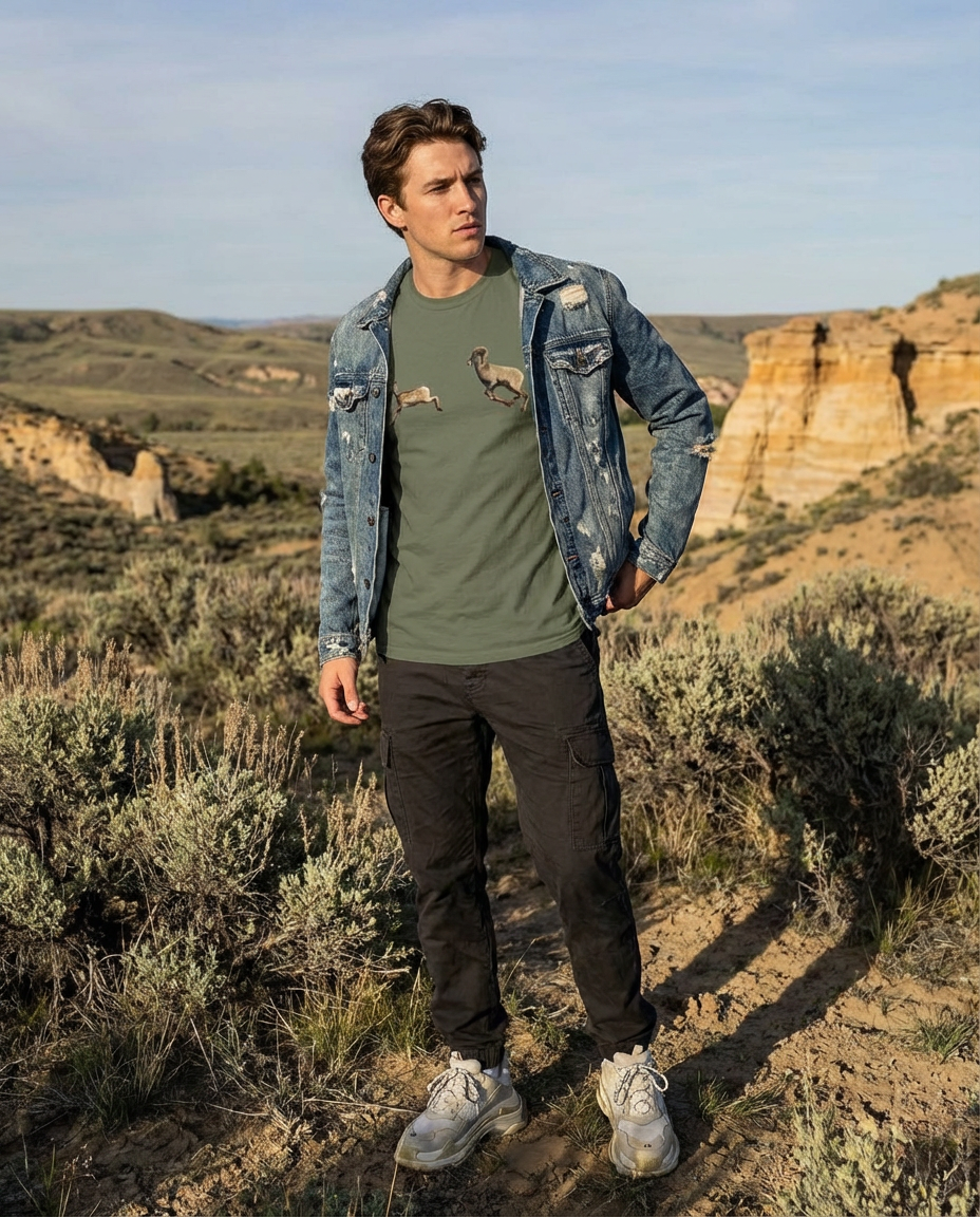 Bighorn Sheep Fun, The WYldlife Fund, Moss Apparel, T-Shirt Fuel