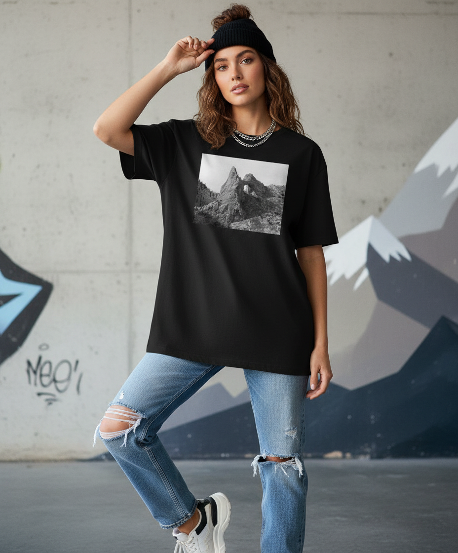 Great Basin Arch, National Park, Landscape, Moss Apparel, Unisex T-Shirt Fuel