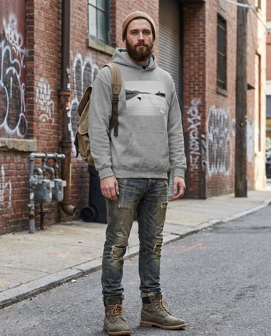 Lone Coyote, Moss Apparel Unisex Hoodie Fuel