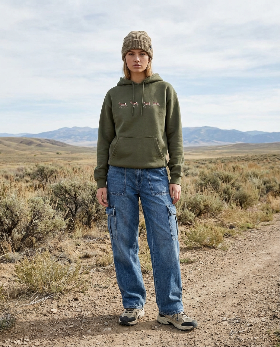 Pronghorn Run, The WYldlife Fund, Moss Apparel, Moss Apparel, Hoodie Fuel