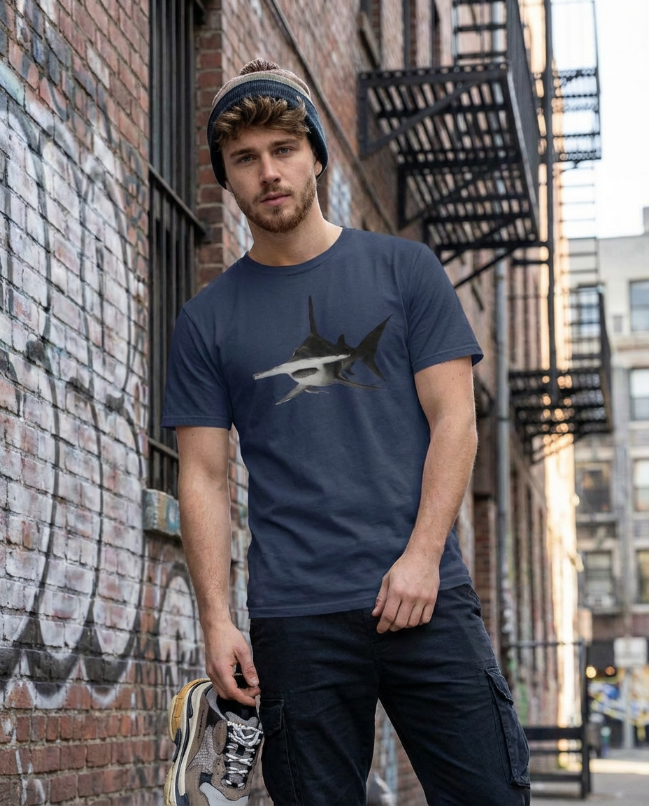 Hammerhead Shark, Shark Conservation, Moss Apparel, Unisex T-Shirt Fuel