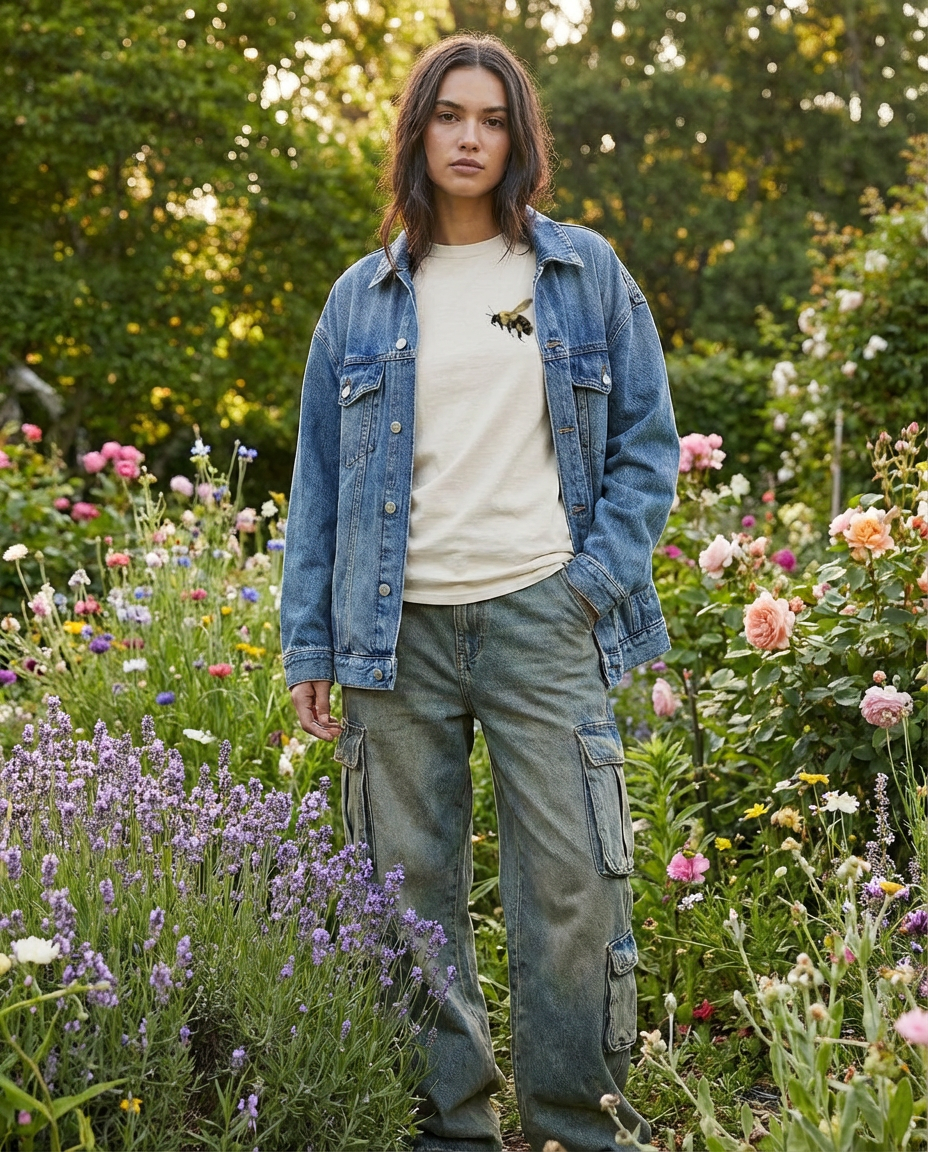 Bee and Butterfly Habitat Fund, Moss Apparel  Long Sleeve T-Shirt Fuel