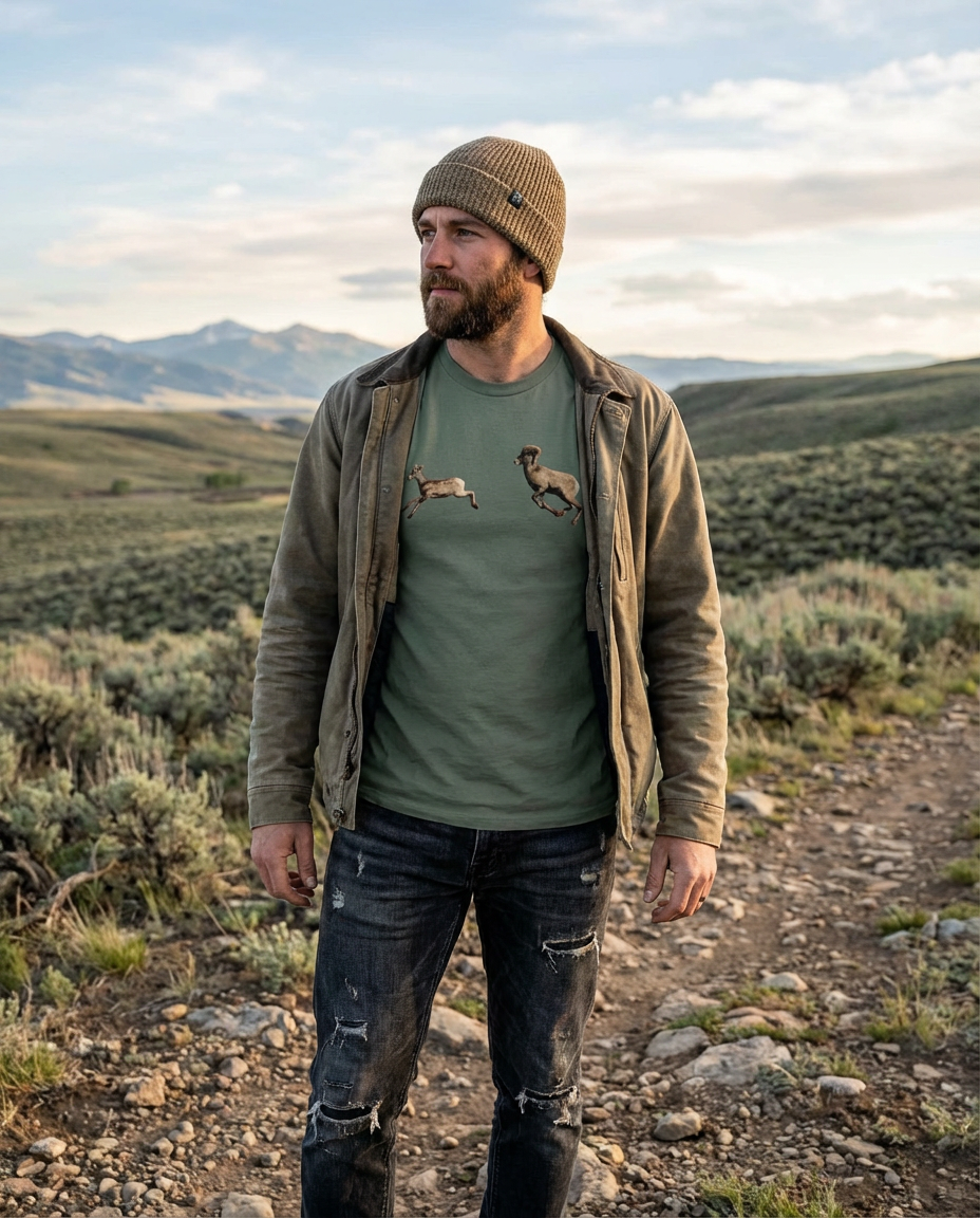 Bighorn Sheep Fun, The WYldlife Fund, Moss Apparel, Long Sleeve T-Shirt Fuel