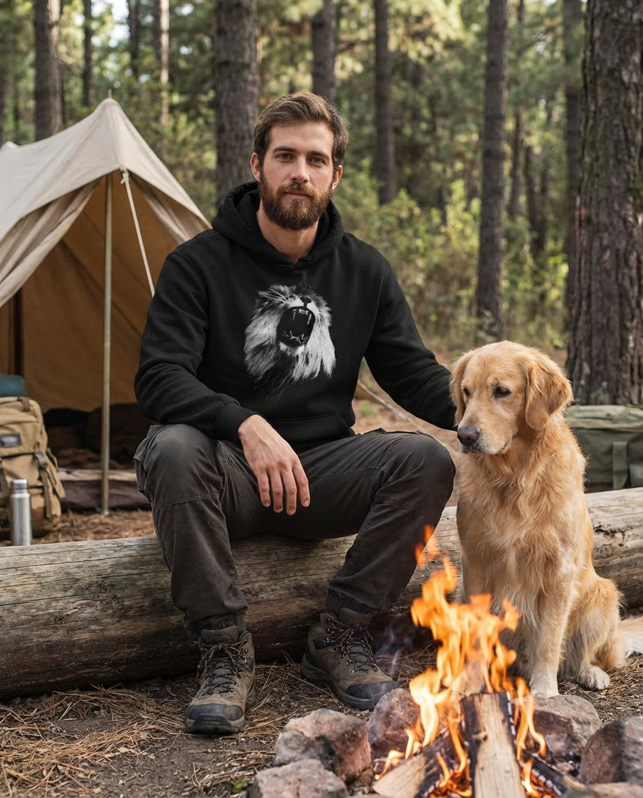 Fierce Lion, Moss Apparel Unisex Pullover Hoodie Fuel