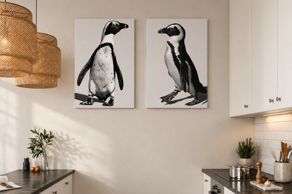 Marching and Dancing South African Penguins, Bundle Aluminum Prints Robert Moss Fine Art
