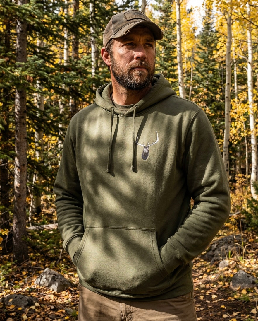 Elk Antlers, The WYldlife Fund, Moss Apparel, Hoodie Fuel