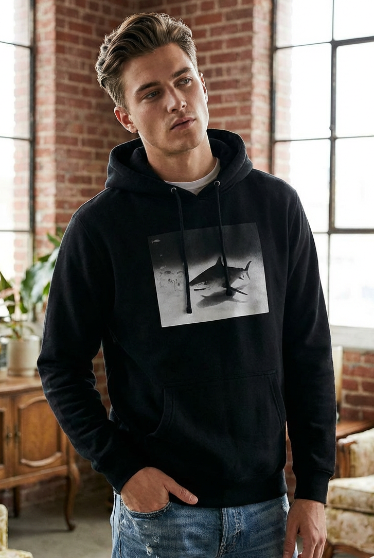 Tiger Shark Approach, Bimini Shark Labs, Moss Apparel, Hoodie Fuel