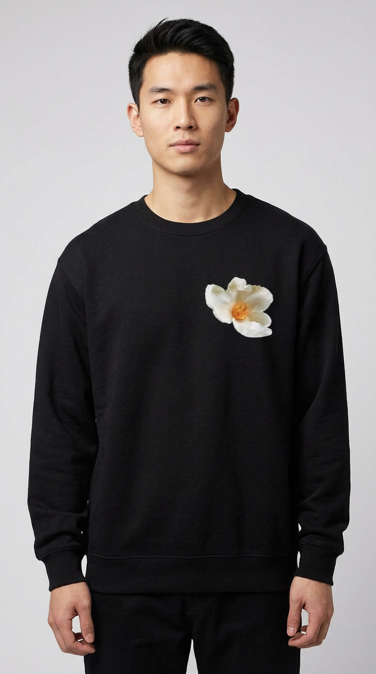 Magnolia Flower, Botanical Blossom Sweatshirt, Cozy Floral, Moss Apparel, Unisex Crewneck Sweatshirt Fuel