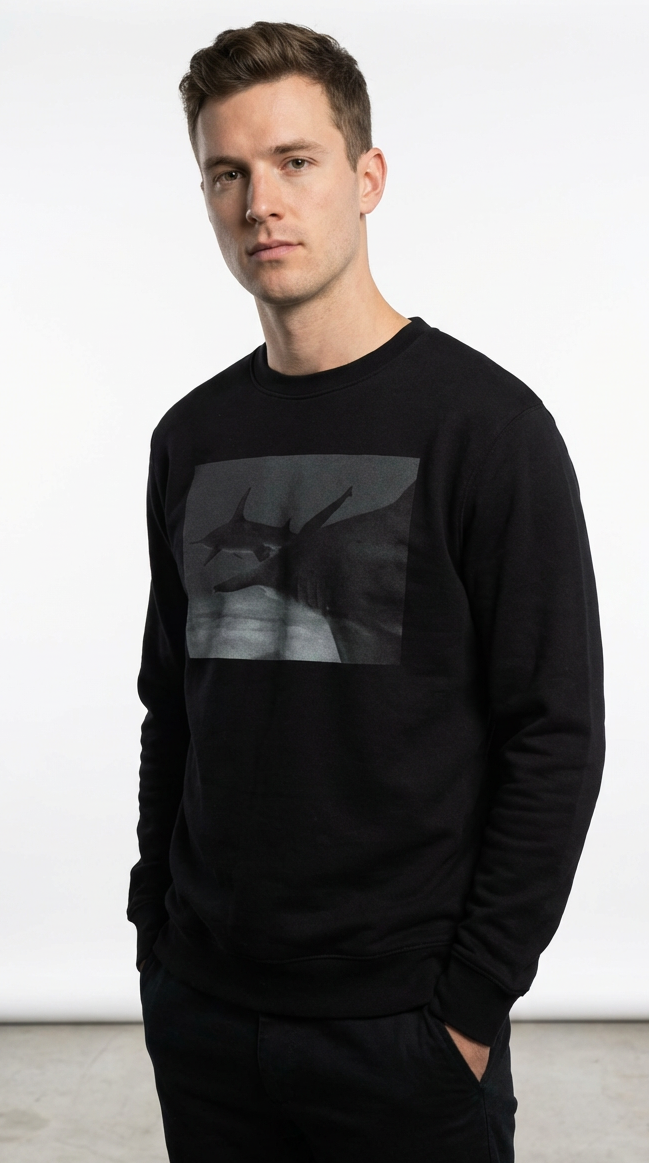 Hammerhead Pursuit, Shark Fan Sweater, Ocean Fan, Moss Apparel, Unisex Crewneck Sweatshirt Fuel