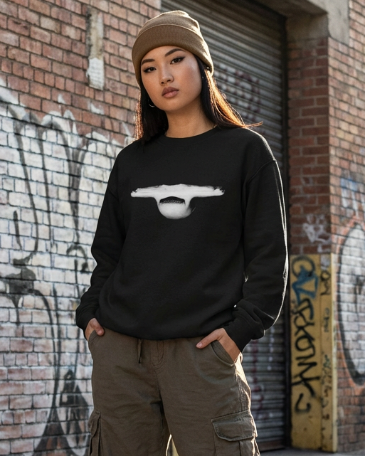 Hammerhead Jaws, Moss Apparel, Shark, Crewneck Sweatshirt Fuel