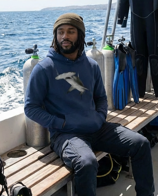 Great Hammerhead, Moss Apparel, Unisex Hoodie - Ocean Lover Hoodie Fuel