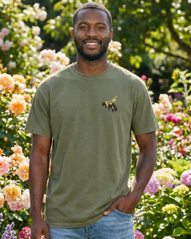 Bee and Butterfly Habitat Fund, Moss Apparel, Cotton T-Shirt Fuel