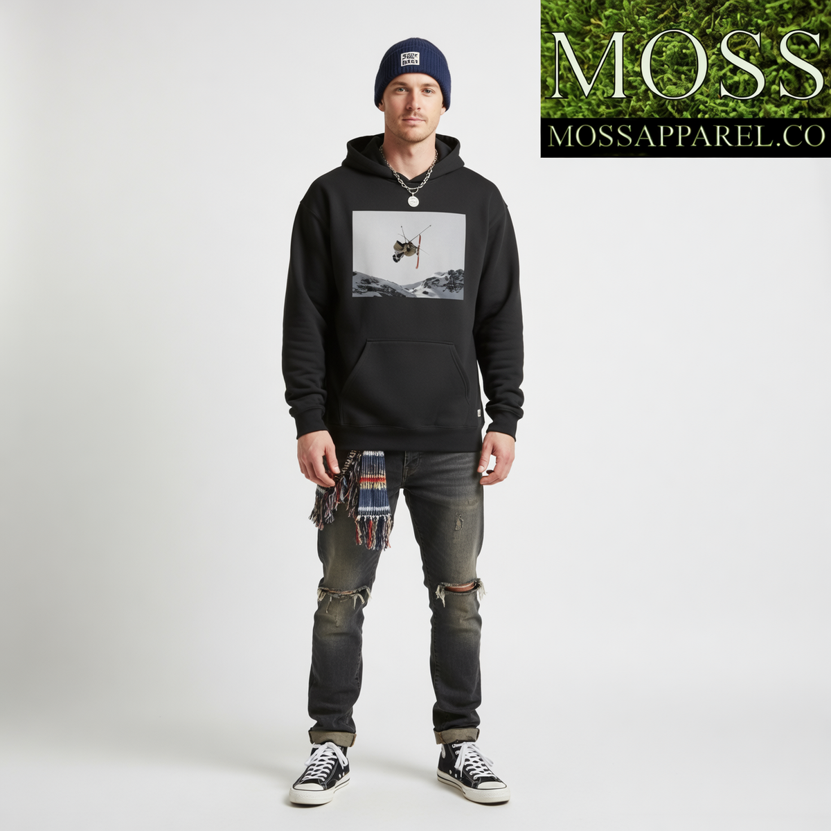 Big Air Jumper Hoodie: Extreme Sports, Moss Apparel, Unisex Hoodie Fuel