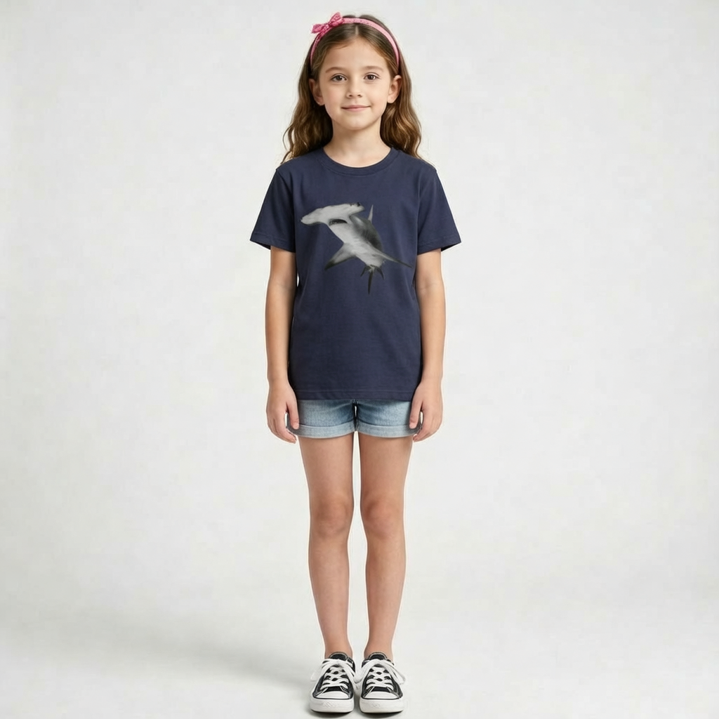 Great Hammerhead, Shark Fun, Moss Apparel, Unisex Youth Cotton T-Shirt Fuel