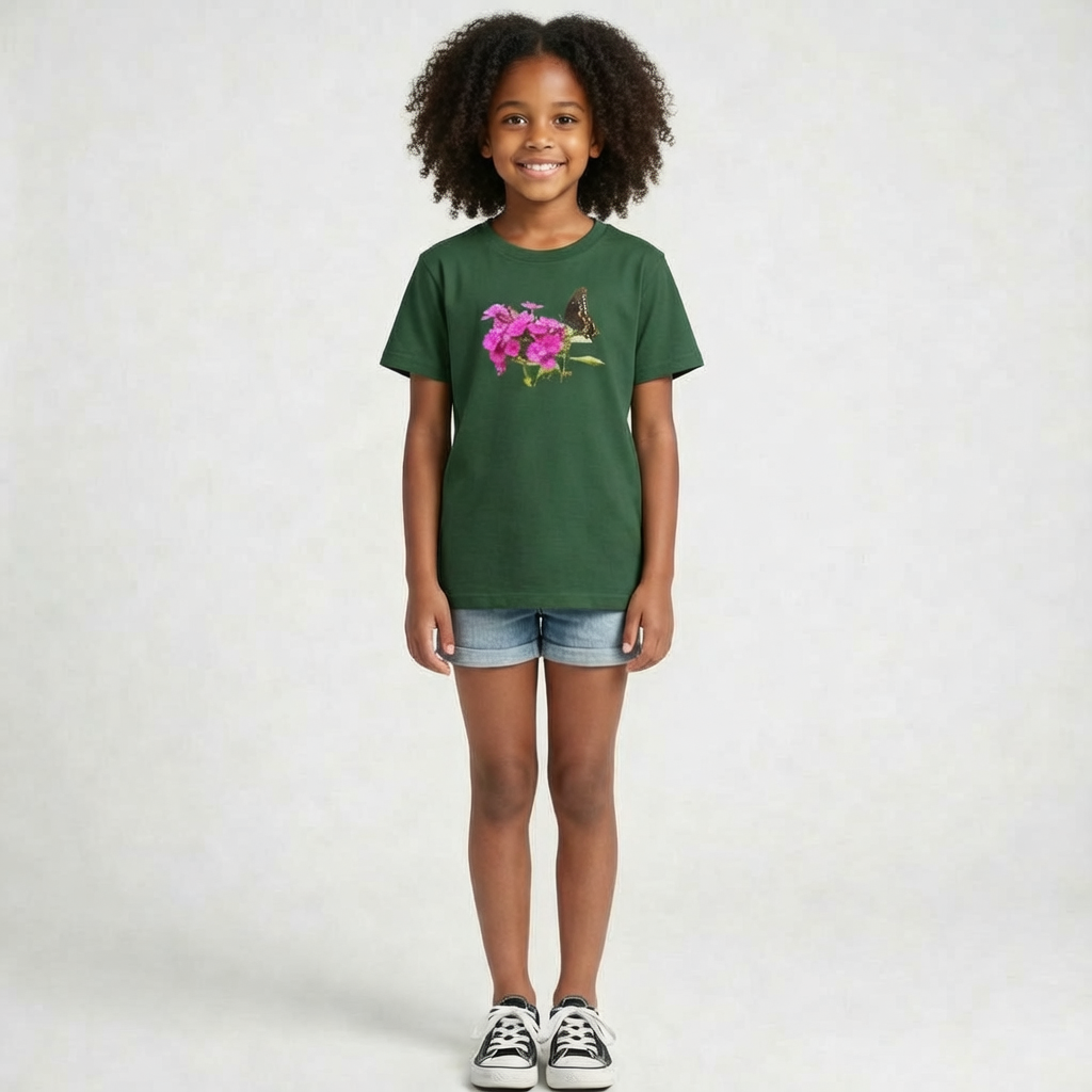 Butterfly Flower, Moss Apparel, Youth Ultra Cotton T Fuel