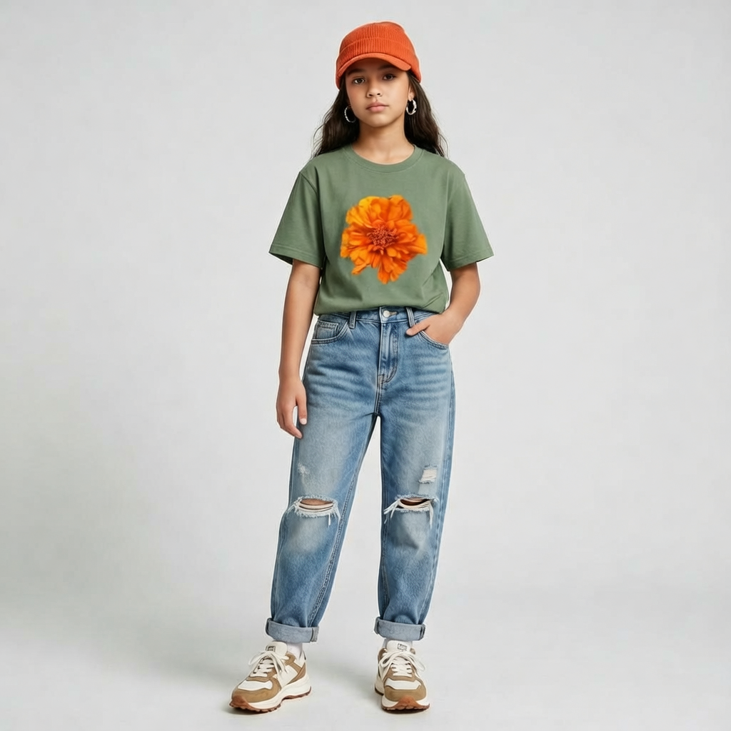 Carnation Flower Floral, Flower, Moss Apparel, Unisex Youth Cotton T-Shirt Fuel