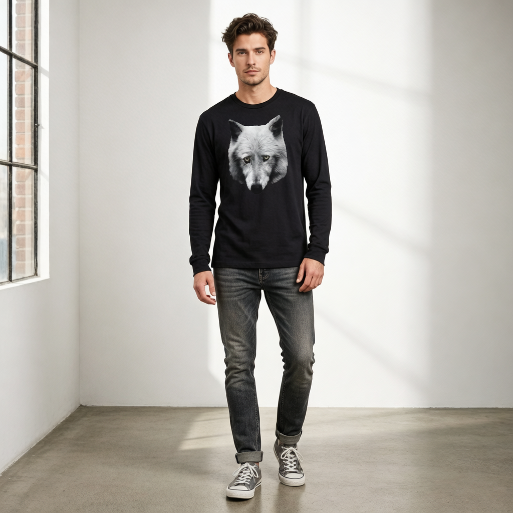 Wolf's Glare, Moss Apparel, Long Sleeve T-Shirt Fuel