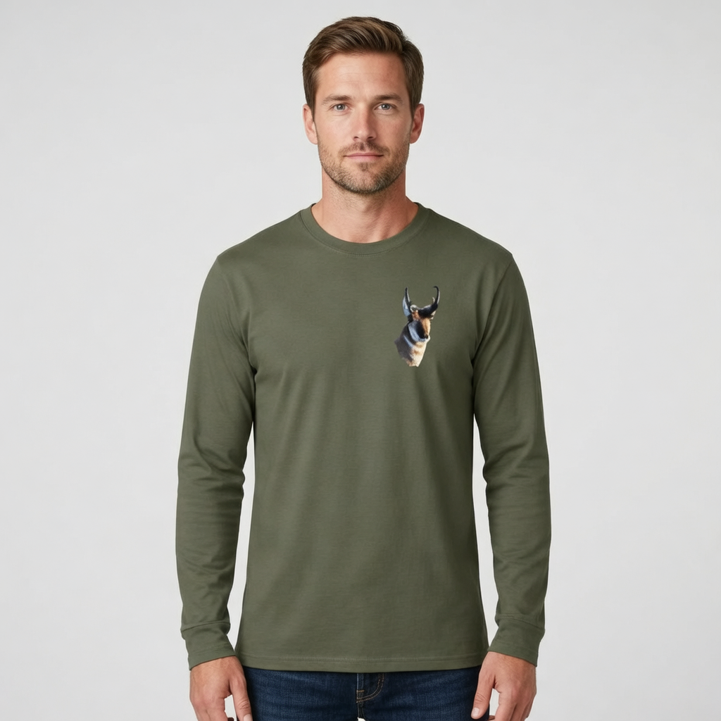 Pronghorn, "WYldlife Fund", Moss Apparel,  Long Sleeve T-Shirt Fuel